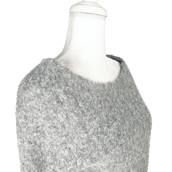 ATM Anthony Thomas Melillo chunky gray nubby knit sweater fuzzy chunky cozy XS - Picture 9 of 16